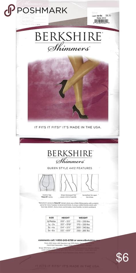 berkshire pantyhose sizing|Panty hose sizes .